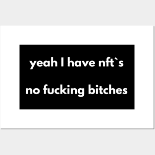 Yeah I Have Nft`s No Fucking Bitches Posters and Art